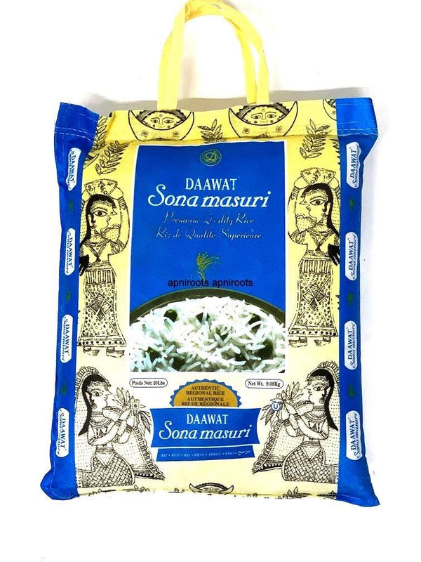 DAAWAT SONA MASOORI RICE 20LB - apniroots Grocery